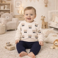 Nikuby Ayı Kafalı Erkek Bebek Takımı