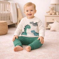 Nikuby Dinazor Baskılı Erkek Bebek Takımı