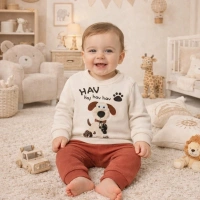 Nikuby HavHav Baskılı Erkek Bebek Takımı