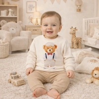 Nikuby Polo Ayı Baskılı Erkek Bebek Takımı