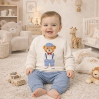Nikuby Polo Ayı Baskılı Erkek Bebek Takımı