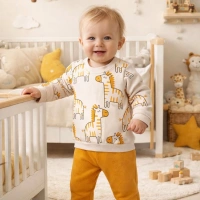 Nikuby Zebra Baskılı Erkek Bebek Takımı