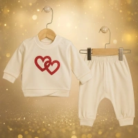 Nurhas Bebe Kalp Süzene Nakışlı Takım