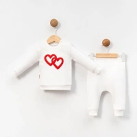 Nurhas Bebe Kalp Süzene Nakışlı Takım