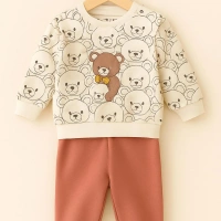 Sevimli Ayılar Desenli Bebek Takımı