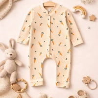 Süpermini Havuç Baskılı Raporlu Tulum