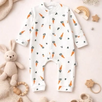 Süpermini Havuç Baskılı Raporlu Tulum