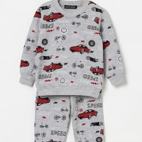 Ykş Gri Desenli Pijama Takımı