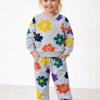 Ykş Kids Kız Gri Baskılı Pijama Takımı