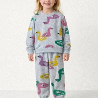 Ykş Kids Kız Gri Baskılı Pijama Takımı