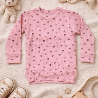 YKŞ Kids Küçük Kalp Baskı Kız Sweatshirt