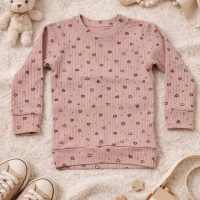 YKŞ Kids Küçük Kalp Baskı Kız Sweatshirt