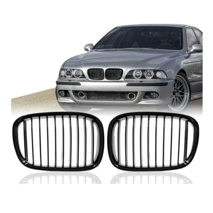 5 Serisi E39 2000-2003 Ön Panjur Parlak Siyah Set 51137005837/838
