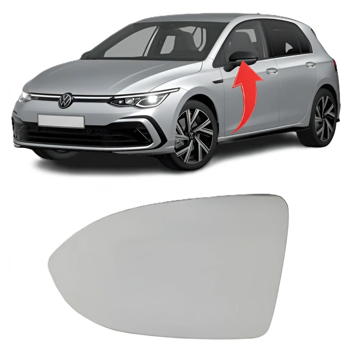 Vw Golf 8 2020>> Sol Ayna Camı 5H0857521