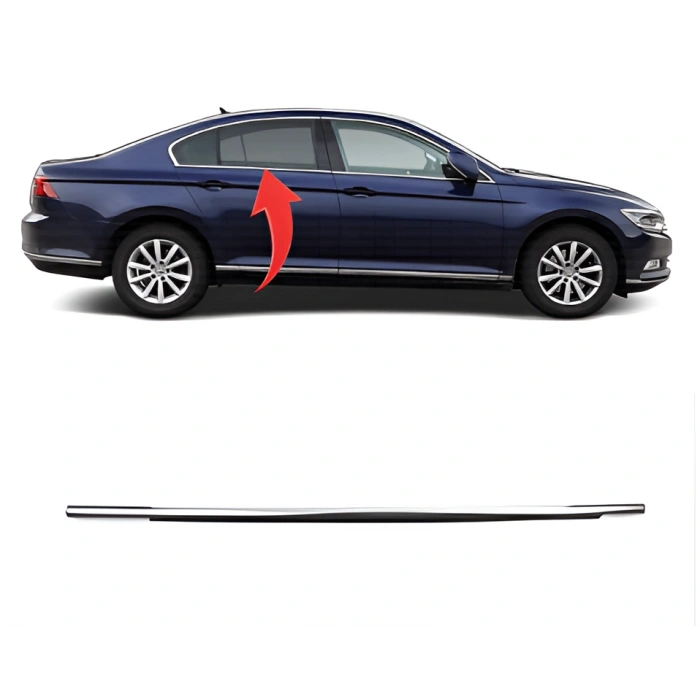 Vw Passat B8 2015-2019 Cam Sıyırıcı Fitil Arka Sağ Kromlu  3G9839478A