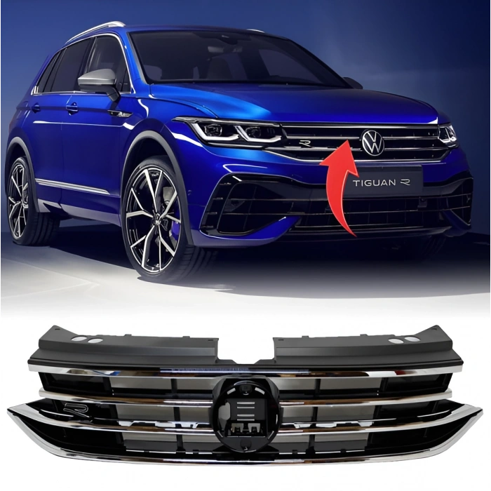 Tiguan R-Line 2020-2024 Ön Panjur Kromlu Parlak Siyah 5NA853651BF