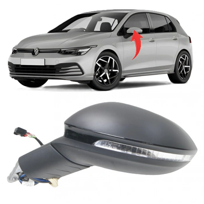Vw Golf 8 Sol Ayna Katlanır Alt Aydınlatmasız 9 Pin 5H1857507AE