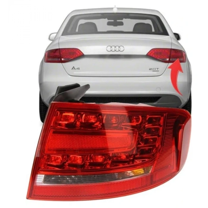 Audi A4 2008-2012 Sağ Dış Stop Lambası Ledli 8K5945096B