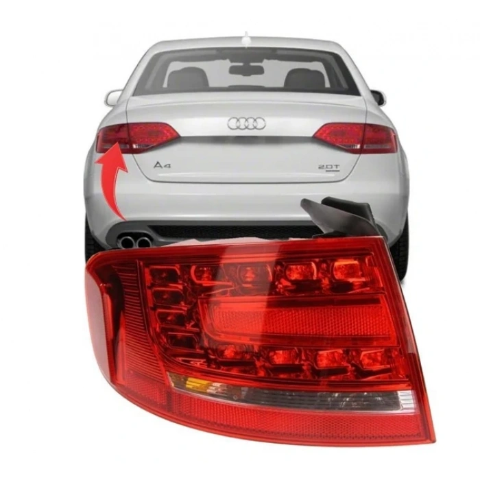 Audi A4 2008-2012 Sol Dış Stop Lambası Ledli 8K5945095B