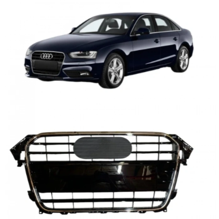 Audi A4 2012-2015 Ön Panjur Parlak Siyah Sensörsüz 8K0853651E T94.