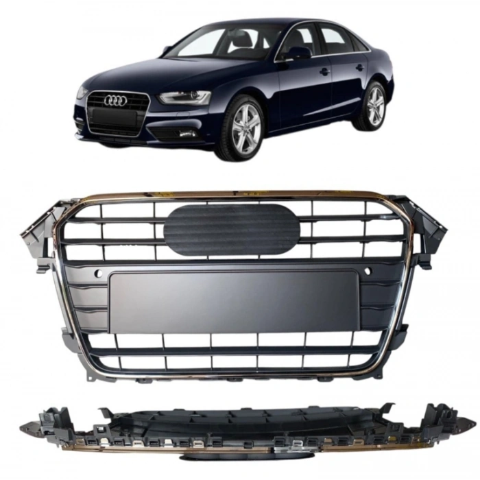 Audi A4 Ön Panjur Krom Çerçeve Sensörlü 2012-2015 8K0853651E 1QP