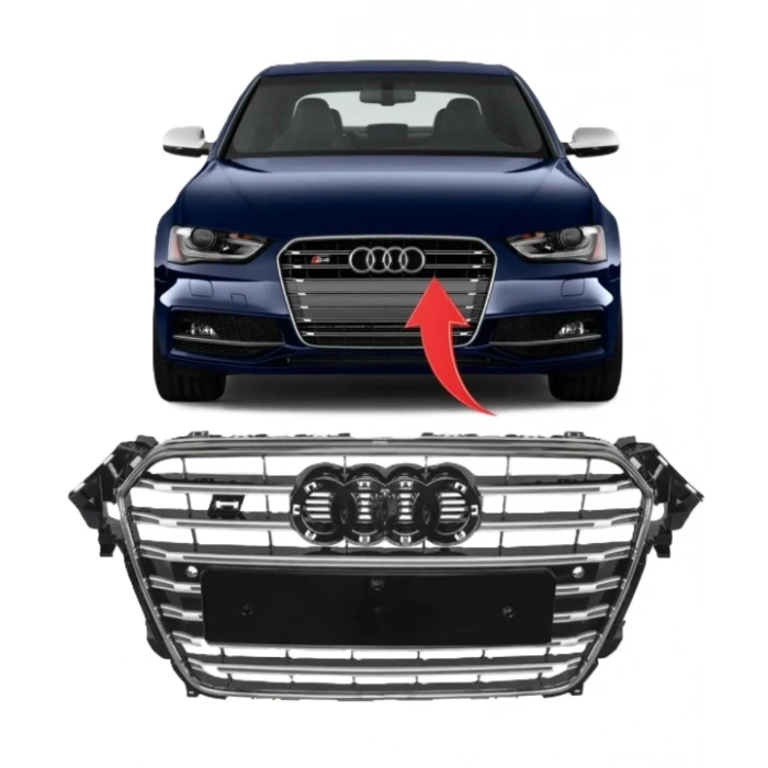 Audi A4 S4 2012-2015 Ön Panjur Kromlu 8k0853651E T94