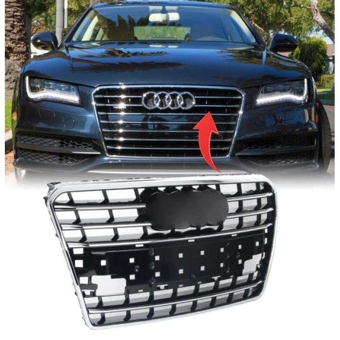 Audi A7 2011-2014 Ön Panjur Kromlu S line 4G8853651D