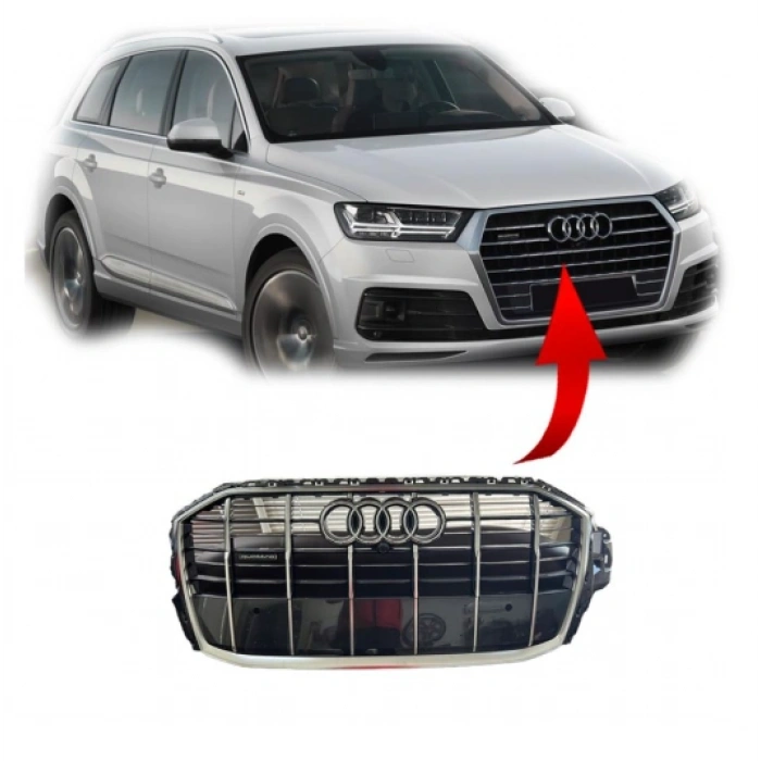 Audi Q7 S-Line 2016-2022 Ön Panjur Kromlu 4M0853651AH