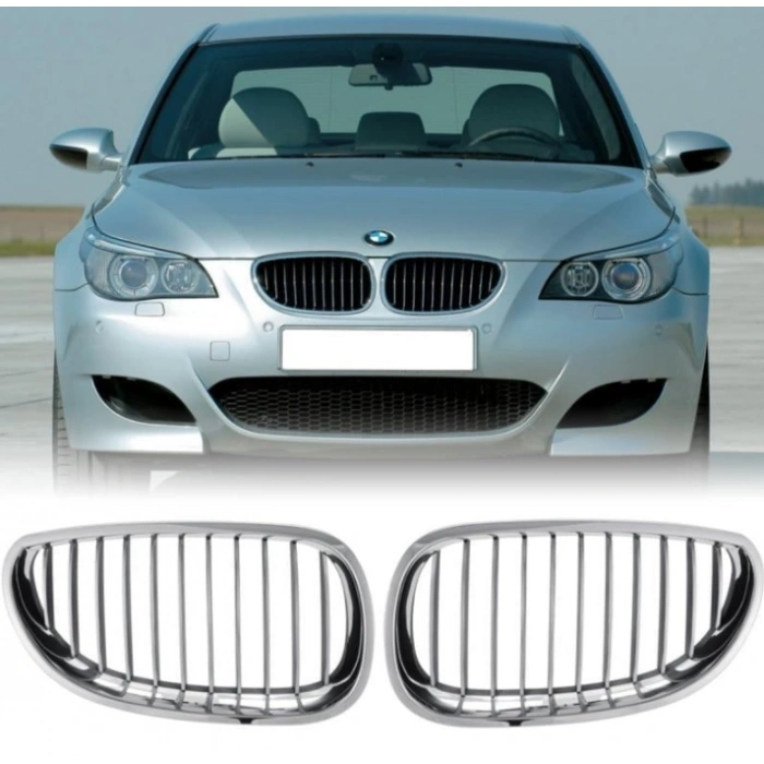 Bmw 5 Serisi E60 2004-2009 Ön Panjur Krom Set 51137065701/02