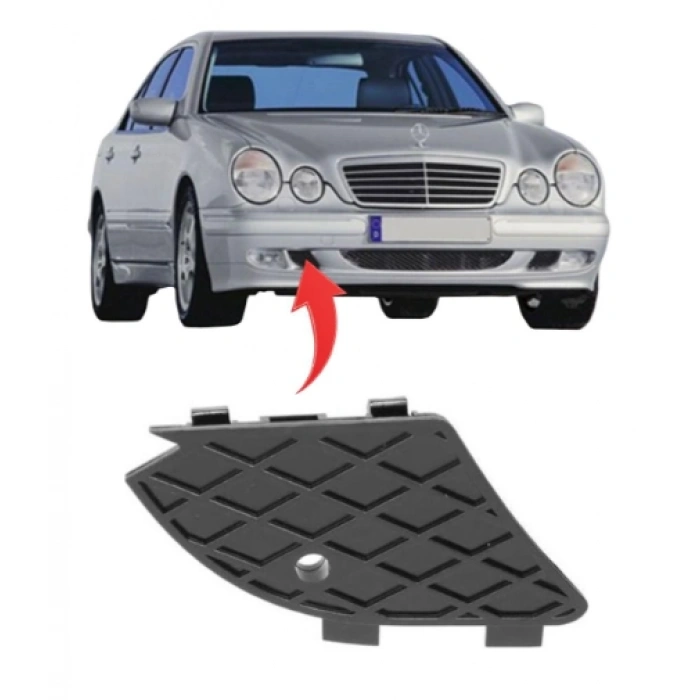 E Class W210 2000-2002 Ön Tampon Izgarası Sağ Kapalı