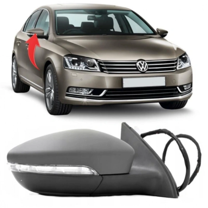 Passat B7 2010-2015 Sağ Ayna Katlanır Çevre Aydınlatmalı 3AA857508A