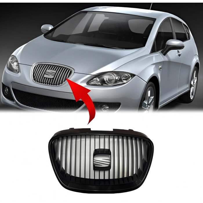 Seat Leon 2009-2012 Ön Panjur Siyah Çerçeve 1P0853651A 9B9