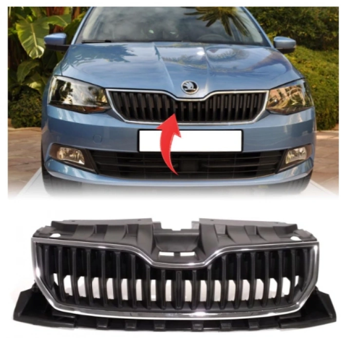 Skoda Fabia Ön Panjur Kromlu 2015-2018 6V0853653