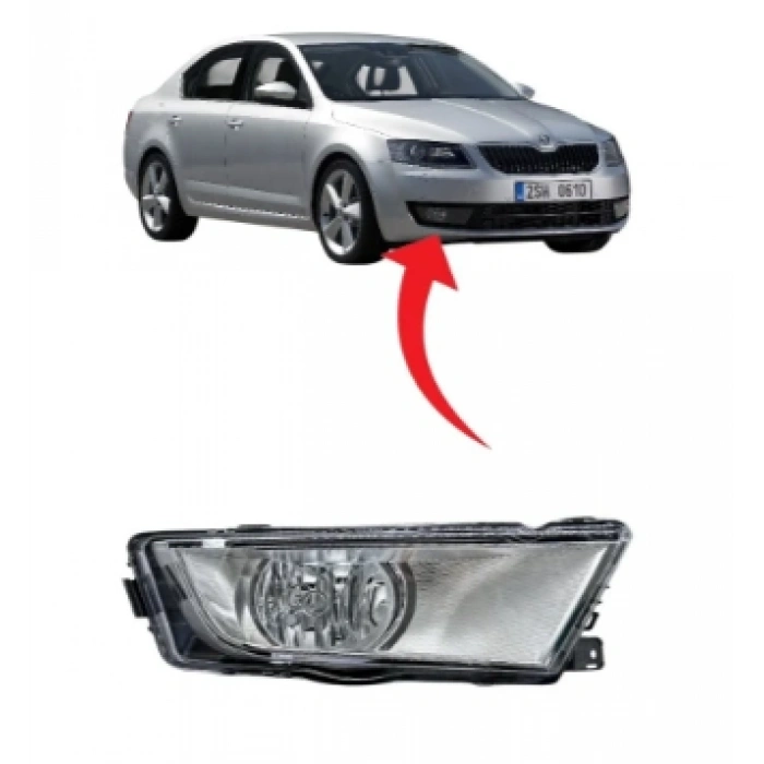 Skoda Octavia 2013-2018 Sis Farı Sağ Beyaz 5E0941702