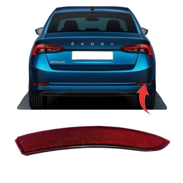 Skoda Octavia Sağ Arka Tampon Reflektörü 2021 Sonrası 5E7945106