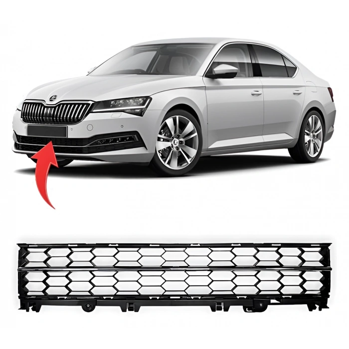 Skoda Superb 2020>> Orta Izgara Siyah 3V0853677A/551C 9B9