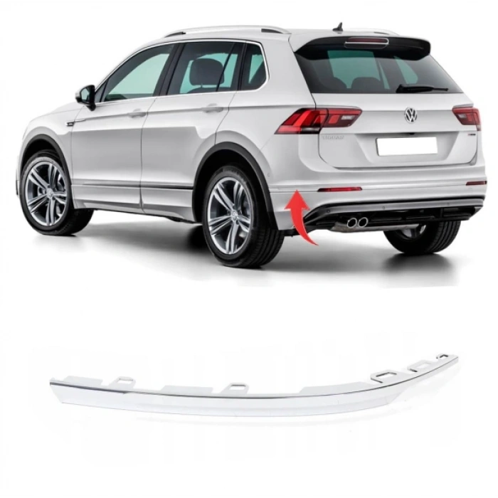 Tiguan Rline Sol Arka Tampon Köşe Kromu 2017 5NA853841 2ZZ