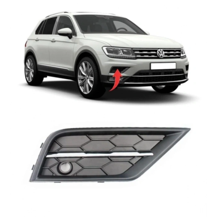 Vvw Tiguan Sağ Sis Kapagı Sisli Kromlu Sensörlü 2017 5NA854662