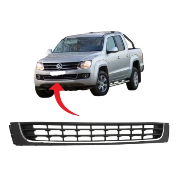 Vw Amarok 2013-2016 Ön Tampon Orta Izgara Kromlu 2HH853677 9B9