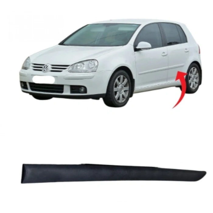 Vw Golf5 2005-2009 Kapı Çıtası Arka Sol Saten Siyah 1K4853753B
