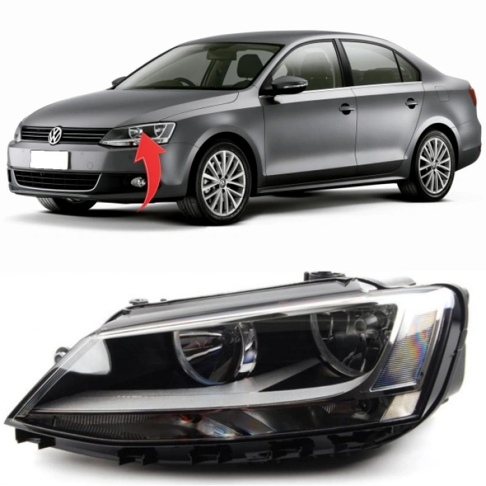 Vw Jetta Sol Far Siyah 2011-2017 5C7941005A
