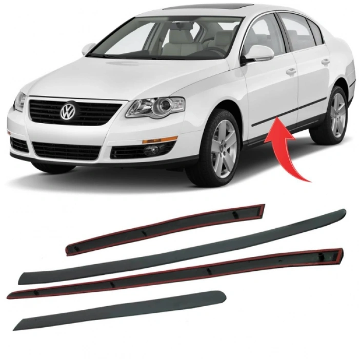 Vw Passat B6 Kapı Çıta Takımı Pütürlü 4Lü Set 3C0854939A