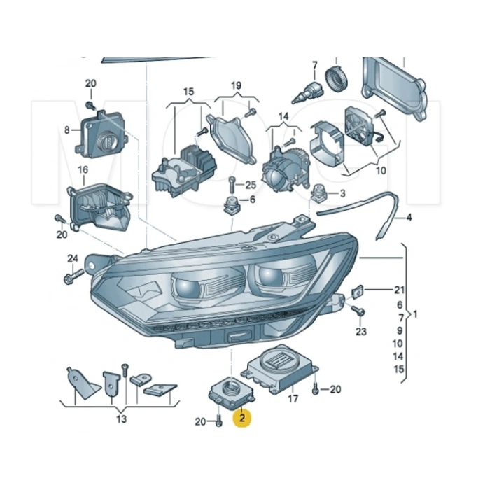 Vw Passat B8 2014-2018 AFS Adaptif Far Beyni 3G0941329