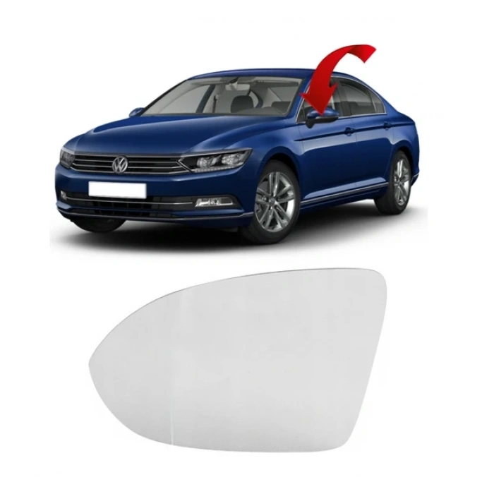 Vw Passat B8 Sol Ayna Camı 2015-2020 3G0857521