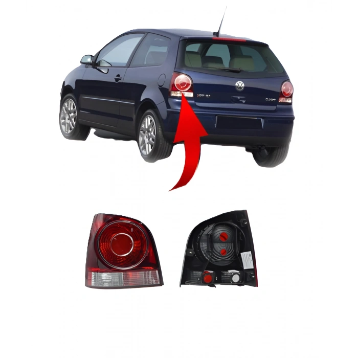 Vw Polo 2005-2009 Stop Lambası Sol Ampülsüz 6Q6945095AB