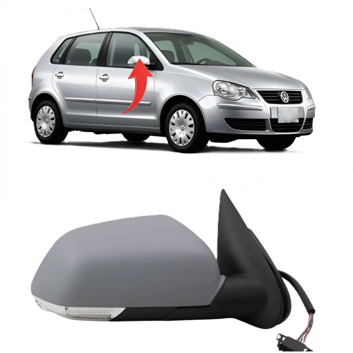 Vw Polo 2005-2010 Sağ Ayna Komple Manuel 6Q1857508N