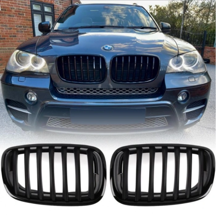 X5 E70 X6 E71 2007-2012 Ön Panjur Seti Parlak Siyah 51712150246-247