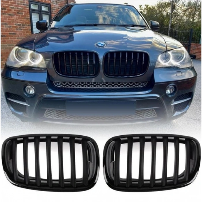 X5 E70 X6 E71 Ön Panjur Seti Parlak Siyah 2007-2012 51712150246