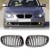 Bmw 5 Serisi E60 2004-2009 Ön Panjur Seti Krom Siyah 51137027061/62