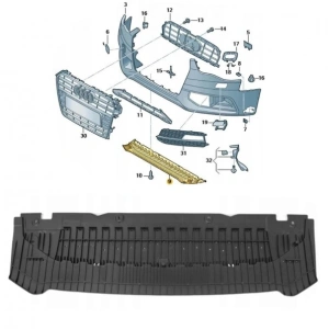 Audi A4 2013-2016 Ön Tampon Alt Spoyler 8K0807611
